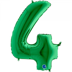 Ballon Chiffre 4 Vert 1m...