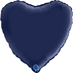 Ballon Coeur bleu marine...