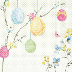 SERVIETTE - Œufs pastels x...