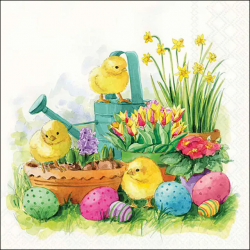 SERVIETTE - Petits poussins...