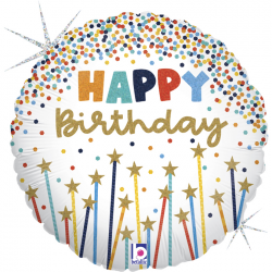 Ballon Happy birthday rond...