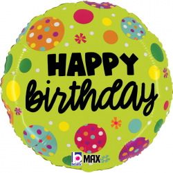 Ballon Happy birthday rond...