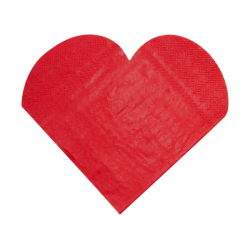 SERVIETTE - Coeur rouge x...