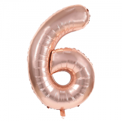 Ballon Chiffre 6 Rose Gold...