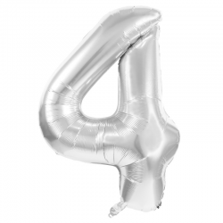 Ballon Chiffre 4 Argent...