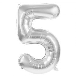 Ballon Chiffre 5 Argent...