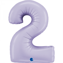 Ballon Chiffre 2 parme 1m...