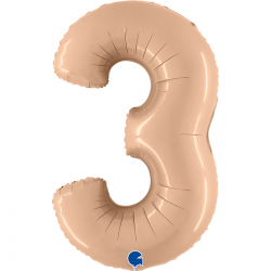 Ballon Chiffre 3 Nude 1m...