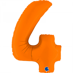 Ballon Chiffre 4 orange 1m...