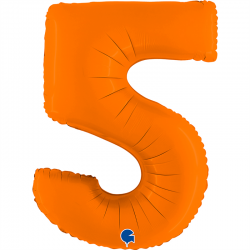 Ballon Chiffre 5 orange 1m...