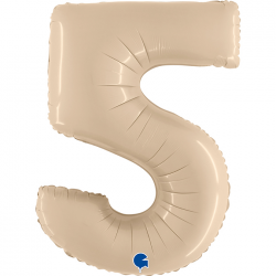 Ballon Chiffre 5 Ivoire 1m...