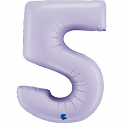 Ballon Chiffre 5 parme 1m...