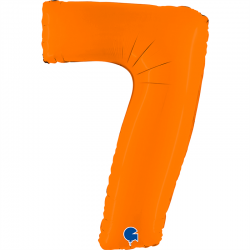 Ballon Chiffre 7 orange 1m...