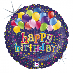 Ballon Happy birthday rond...