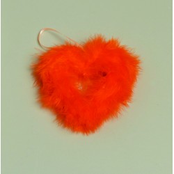 COEUR - Orange (en plume 12cm)