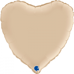 Ballon Coeur ivoire satin...
