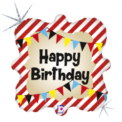 Ballon Happy birthday rond...