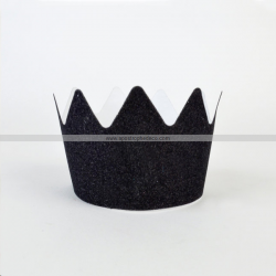 COURONNE - Glitter noir x 8...