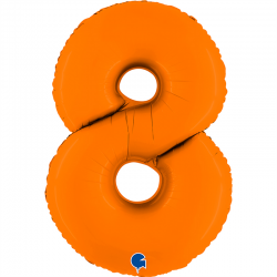 Ballon Chiffre 8 orange 1m...