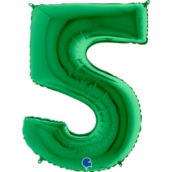 Ballon Chiffre 5 Vert 1m...
