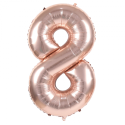 Ballon Chiffre 8 Rose Gold...