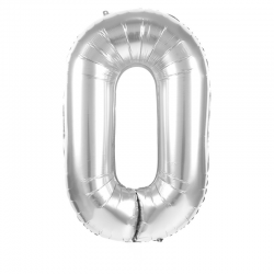 Ballon Chiffre 0 Argent...