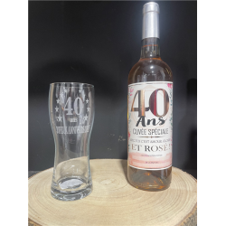 VERRE À BIÈRE - 40 ans (en...