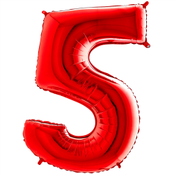 Ballon Chiffre 5 rouge 1m...