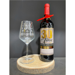 VERRE A VIN - 30 ans (20cm...