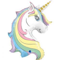Ballon Licorne pastel 99cm...