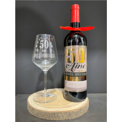 VERRE A VIN - 50 ans (20cm...
