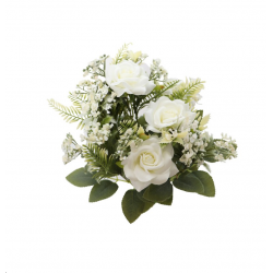 BOUQUET - Roses blanches et...