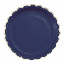 ASSIETTE - Festonnée bleu...