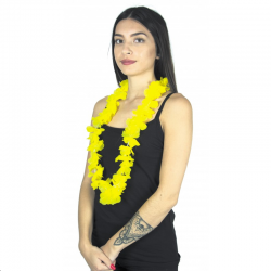 COLLIER HAWAI/A FLEURS - Jaune