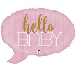 Ballon Bulle rose Hello...