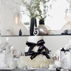 BOUGIE - Chiffre 5 argent...