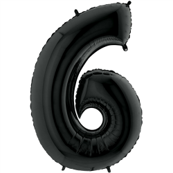 Ballon Chiffre 6 noir 1m...