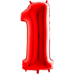 Ballon Chiffre 1 rouge 1m...
