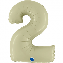 Ballon Chiffre 2 Vert olive...
