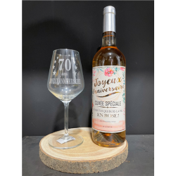 VERRE A VIN - 70 ans (20cm...
