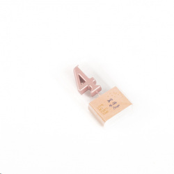 BOUGIE - Chiffre 4 rose...