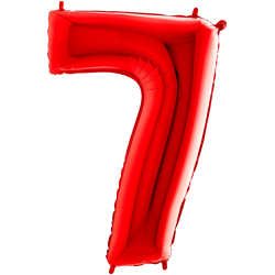 Ballon Chiffre 7 rouge 1m...