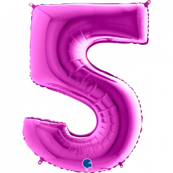 Ballon Chiffre 5 violet/...