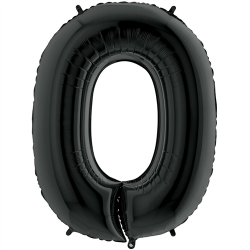 Ballon Chiffre 0 noir 1m...