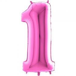 Ballon Chiffre 1 Fushia 1m...